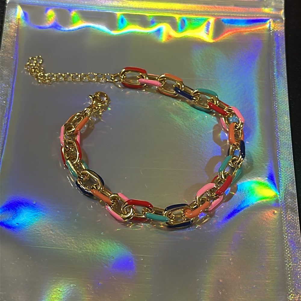 Rainbow link bracelet